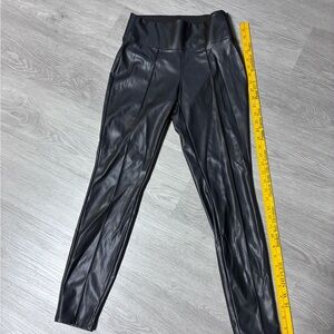 Nine West Black Faux Leather Leggings